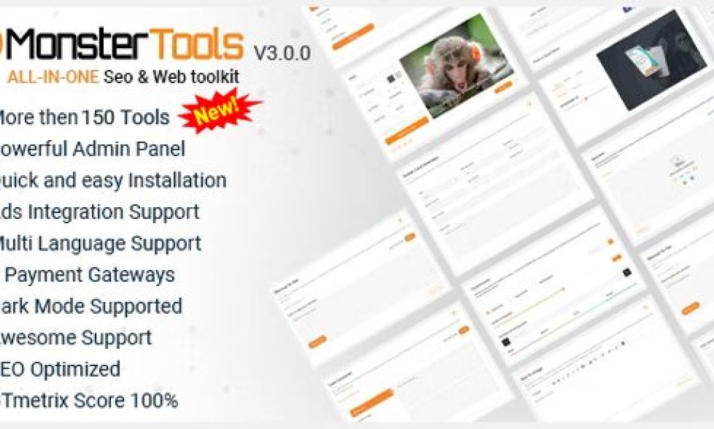 MonsterTools v3.1.0 Nulled – The All-in-One SEO & Web Toolkit, like a Swiss Army Knife PHP Script