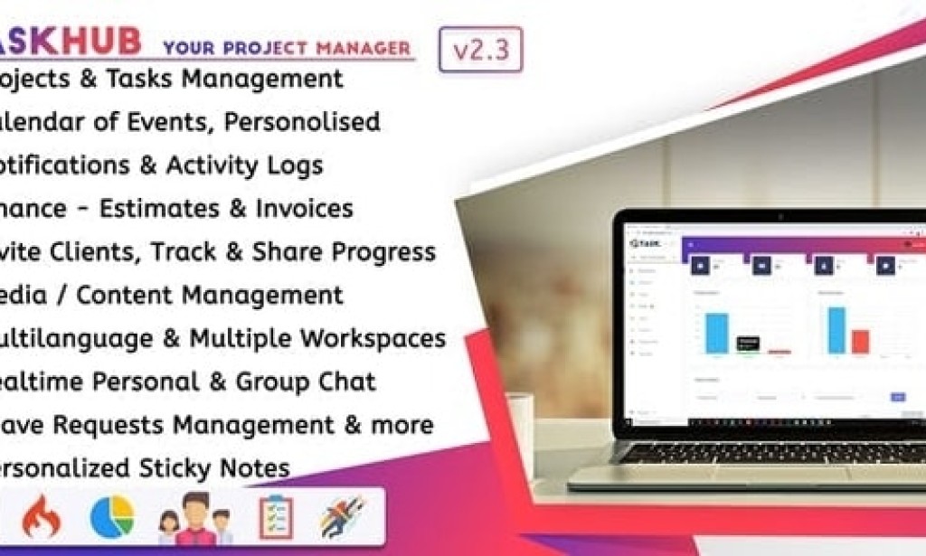 Taskhub v2.3 – Project Management, Finance, CRM Tool PHP Script
