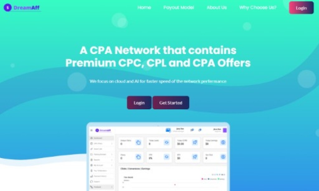 DreamAff v1.0 – CPA Affiliate Script Free