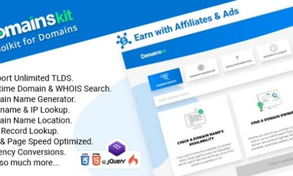 DomainsKit v2.8 Nulled – Toolkit for Domains PHP Script