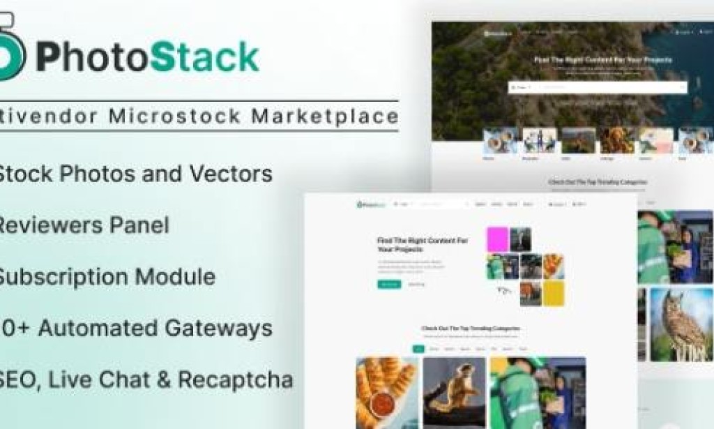 PhotoStack v1.0 – Multivendor Microstock Marketplace PHP Script