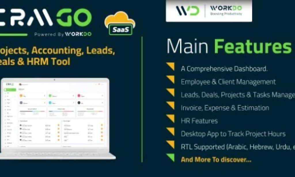 CRMGo SaaS v6.9 Nulled – Projects, Accounting, Leads, Deals & HRM Tool PHP Script