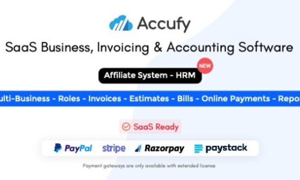Accufy v2.6 Nulled – SaaS Business & Accounting Software