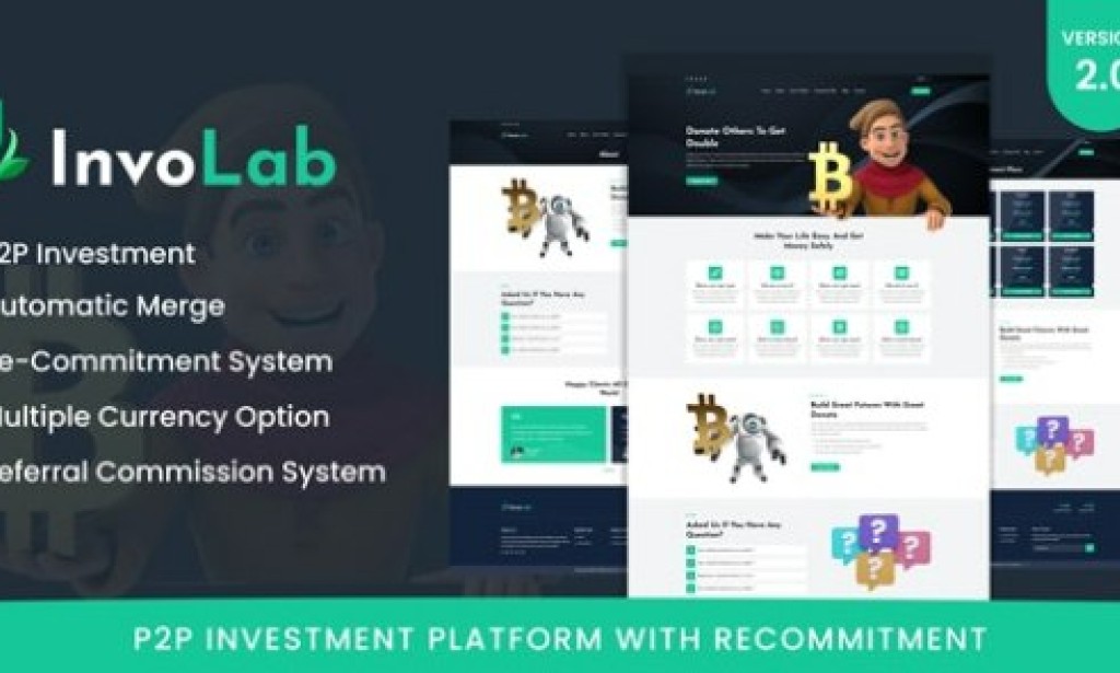 InvoLab v2.0 Nulled – P2P Investment Platform with Recommitment PHP Script