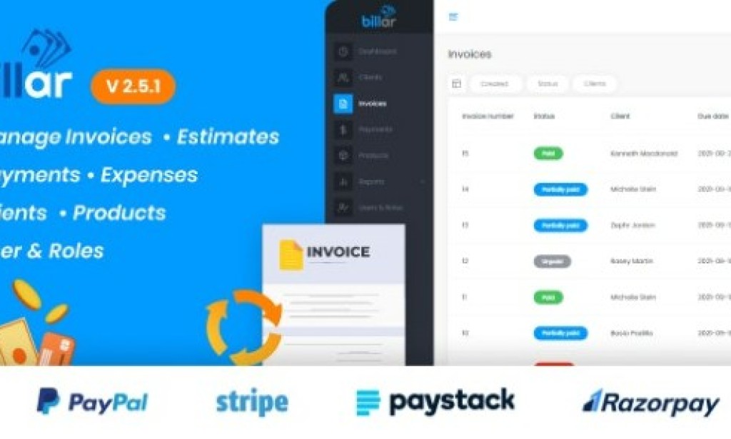 Billar v2.5.2 Nulled – Invoice Management System PHP Script