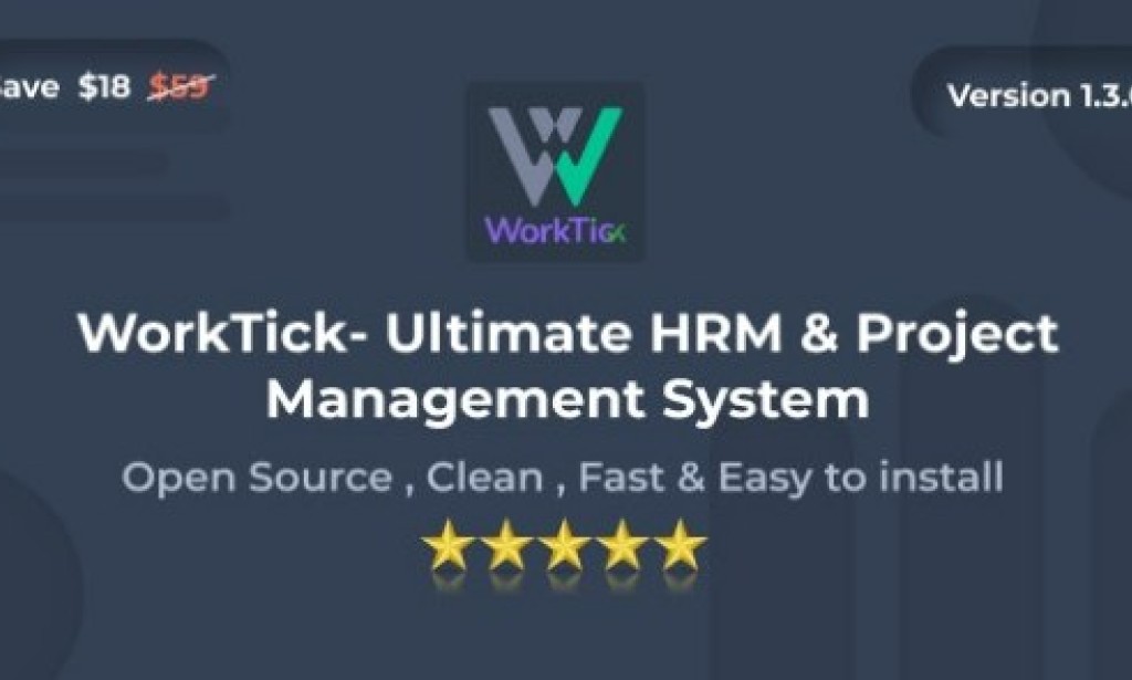 WorkTick v1.3.0 – HRM & Project Management PHP Script