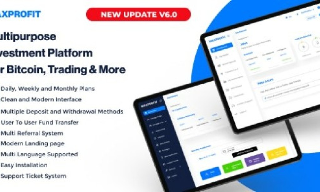 Max Profit v6.2 Nulled – Online Multipurpose Investment Platform Script