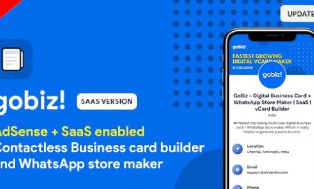 GoBiz v5.2.0 Nulled – Digital Business Card + WhatsApp Store Maker | SaaS | vCard Builder Script
