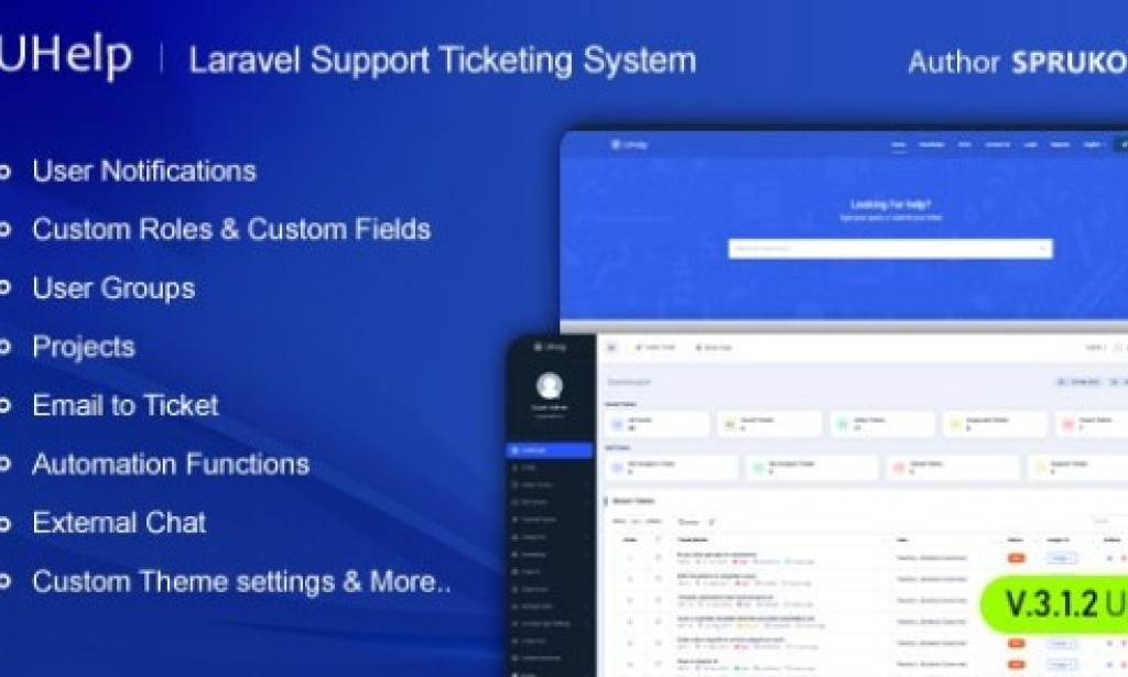 Uhelp v3.1.2 Nulled – Helpdesk Support Ticketing System PHP Script