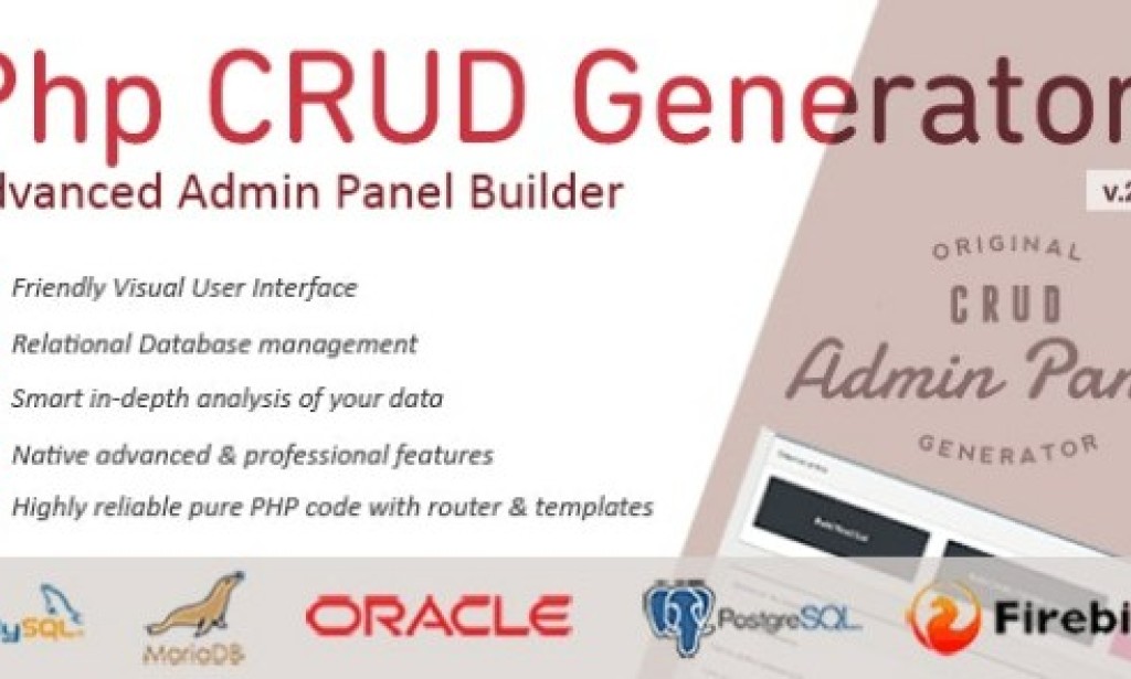 PHP CRUD Generator v2.3.1 Nulled Script