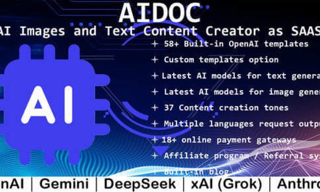 Aidoc v2.1 – AI Writing Assistant and Content Creator Script