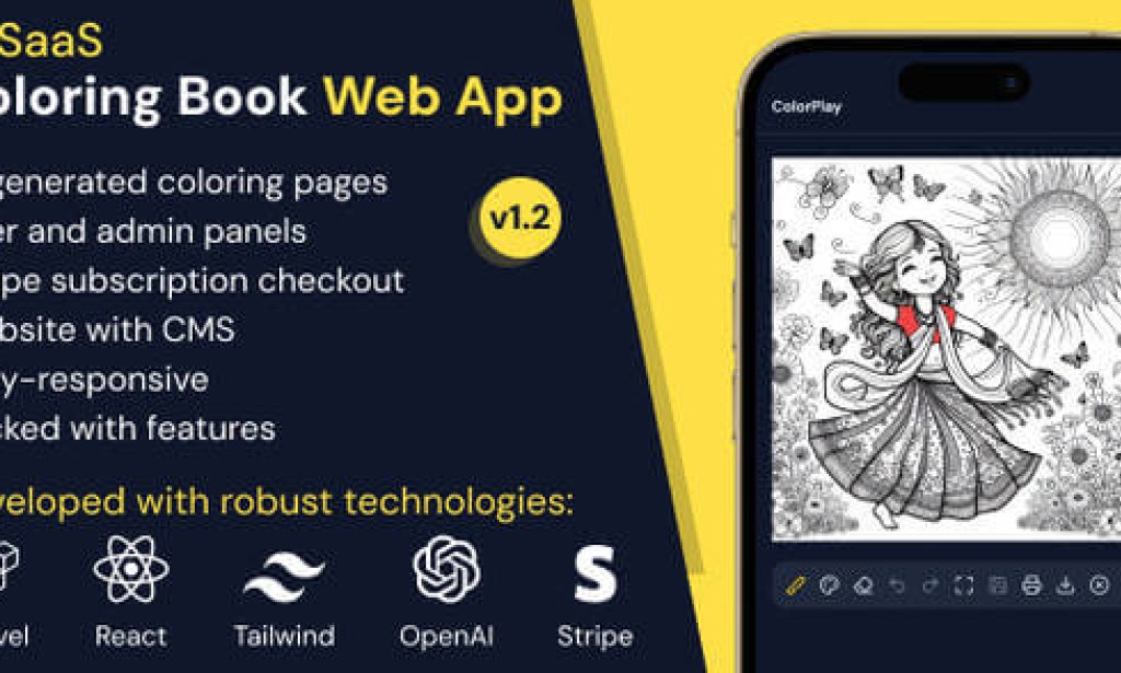 ColorPlay v1.1 – AI SaaS Coloring Book Web App Script