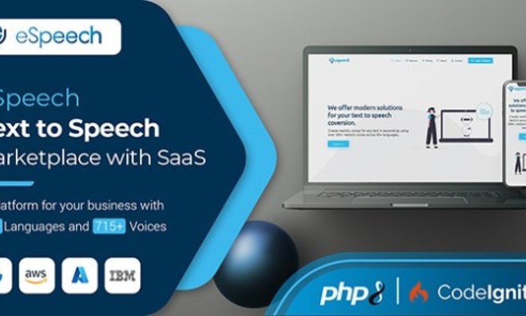 eSpeech v1.4.3 – Text to Speech Marketplace with SaaS PHP Script