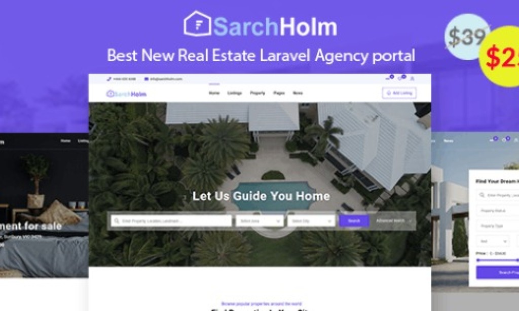 Sarchholm v2.0.5 – Real Estate Laravel Multilingual Agency Portal PHP Script