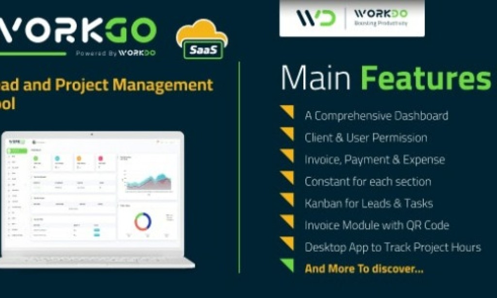 WorkGo SaaS v4.6 – Lead and Project Management Tool PHP Script