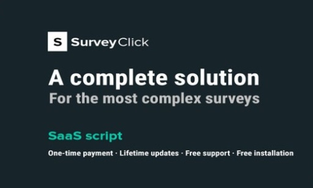 SurveyClick v1.0.1 – SaaS Survey Builder PHP Script