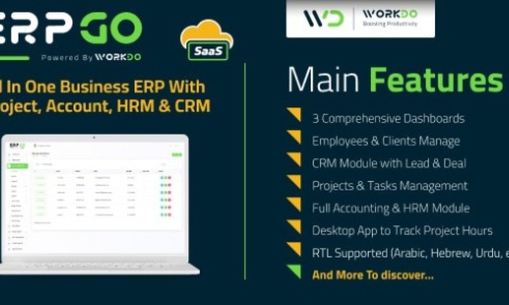 ERPGo SaaS v3.9 Nulled – All In One Business ERP With Project, Account, HRM, CRM & POS Script