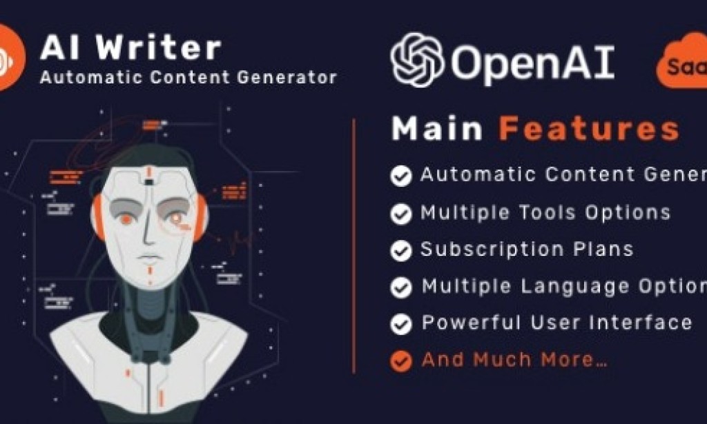 AI Writer SaaS v1.0 – Powerful Automatic Content Generator Tools & Writing Assistant PHP Script