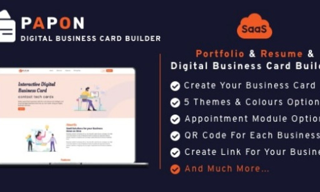 Papon v1.1 Nulled – Digital Business Card Builder SaaS PHP Script