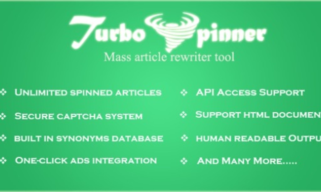 Turbo Spinner v1.8 – Article Rewriter PHP Script