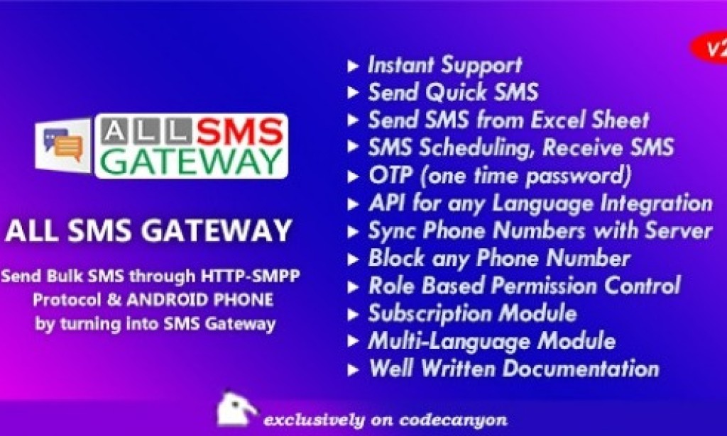 All SMS Gateway v2.1 – Send Bulk SMS through HTTP-SMPP Protocol & Android Phone by Turning into Gateway