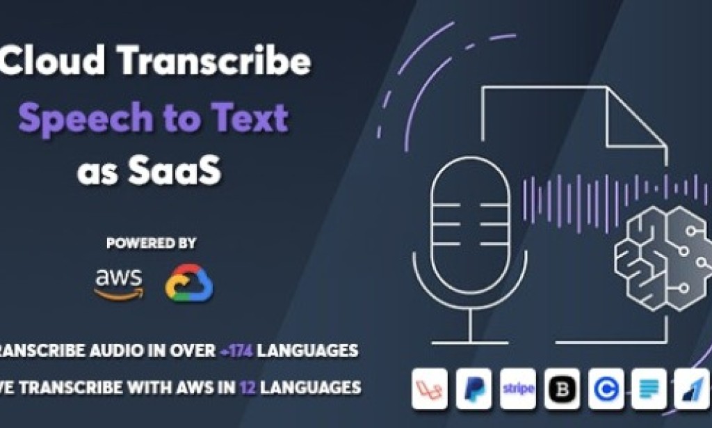 Cloud Transcribe v1.0.1 – Speech to Text as SaaS PHP Script