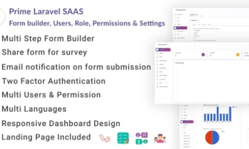 Prime Laravel SaaS v1.0.6 – Form Builder, Users, Role, Permissions & Settings Script