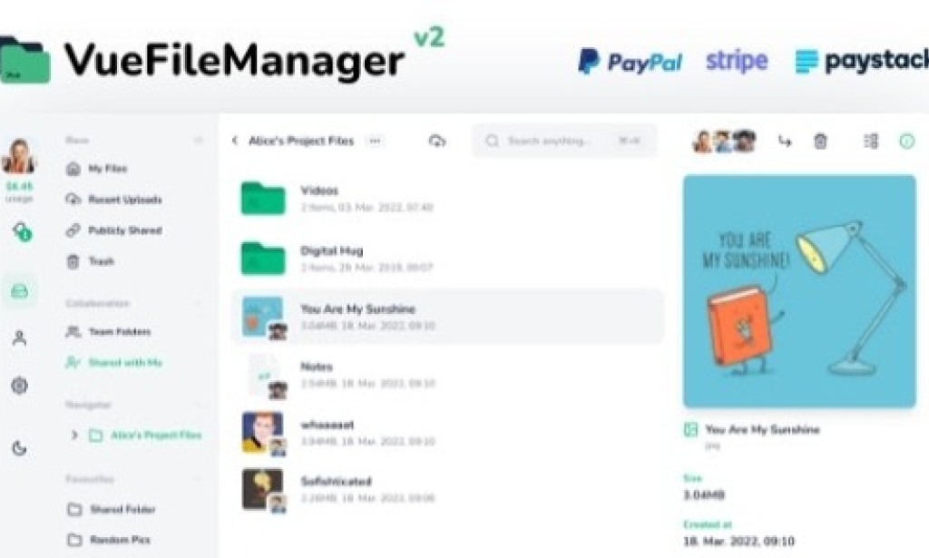 Vue File Manager Pro v2.2.0.2 Nulled – Your Professional Storage Cloud Platform Script
