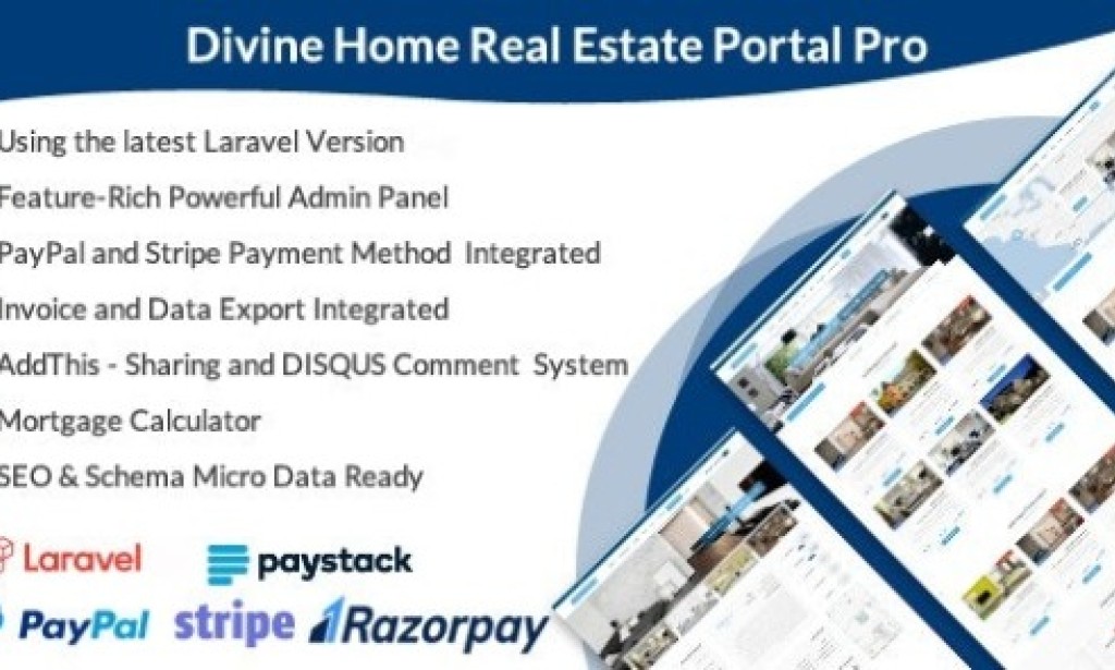 Divine Home – Laravel Real Estate Portal Pro PHP Script