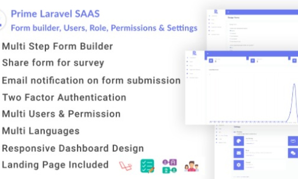 Multi-Tenancy Laravel Admin SaaS v1.0.2 – Domains, Users, Role, Permissions & Settings PHP Script