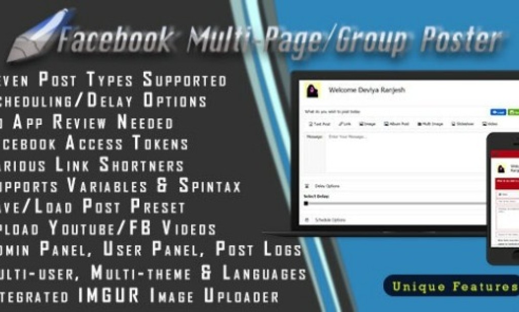 Facebook Multi Page / Group Poster PHP Script – 20 Jan 2022
