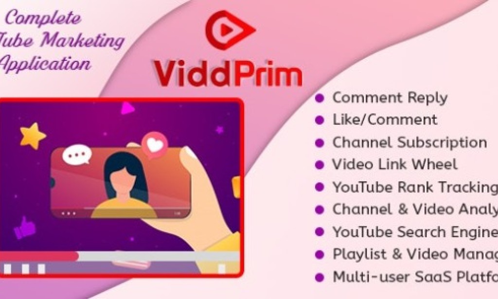 ViddPrim v1.2.1 Nulled – Complete YouTube Marketing Application (SaaS Platform)