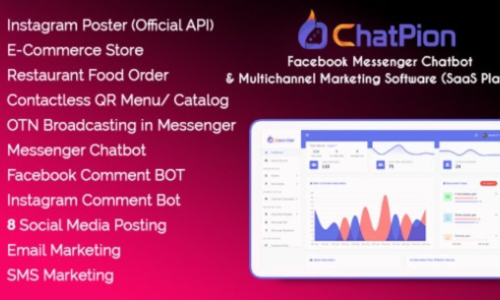 ChatPion v7.2.9 Nulled – Facebook Chatbot, eCommerce & Social Media Management Tool (SaaS) Script