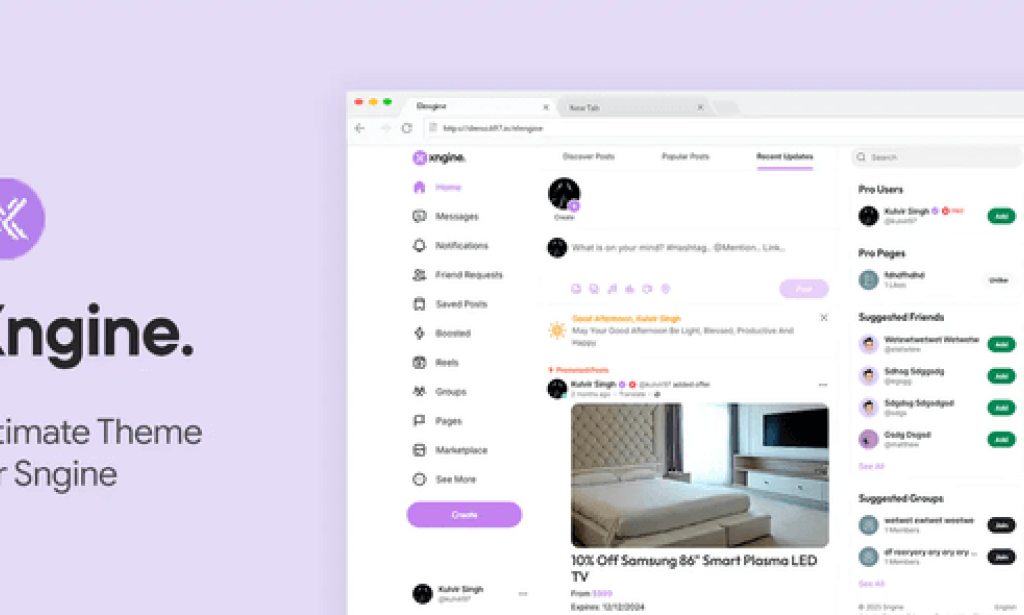 Xngine v1.5 – The Ultimate Sngine Theme
