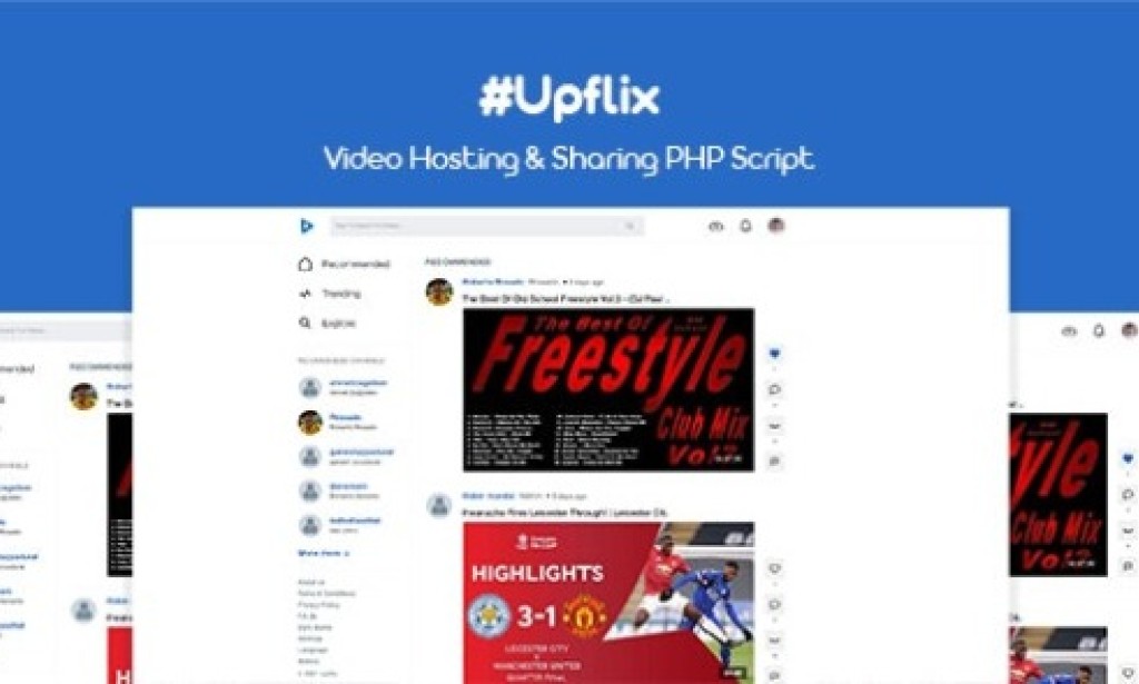 Upflix v1.0.3 – Video Hosting & Sharing PHP Script Free