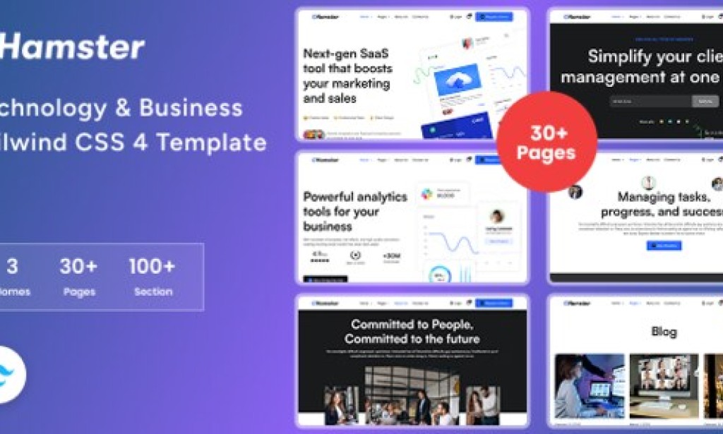 Hamster – Technology & Business Tailwind CSS HTML Template