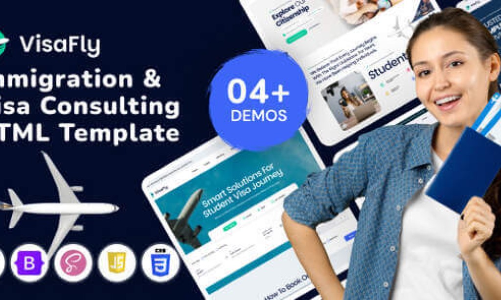 VisaFly – Immigration and Visa Consulting Website HTML Template