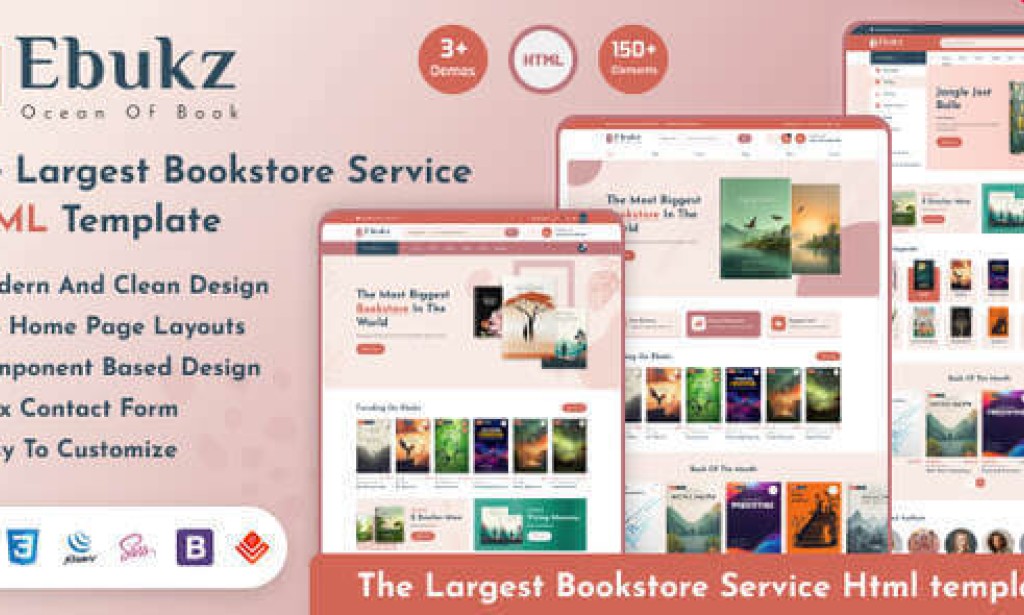 Ebukz – eBooks & Reading Shop HTML Template