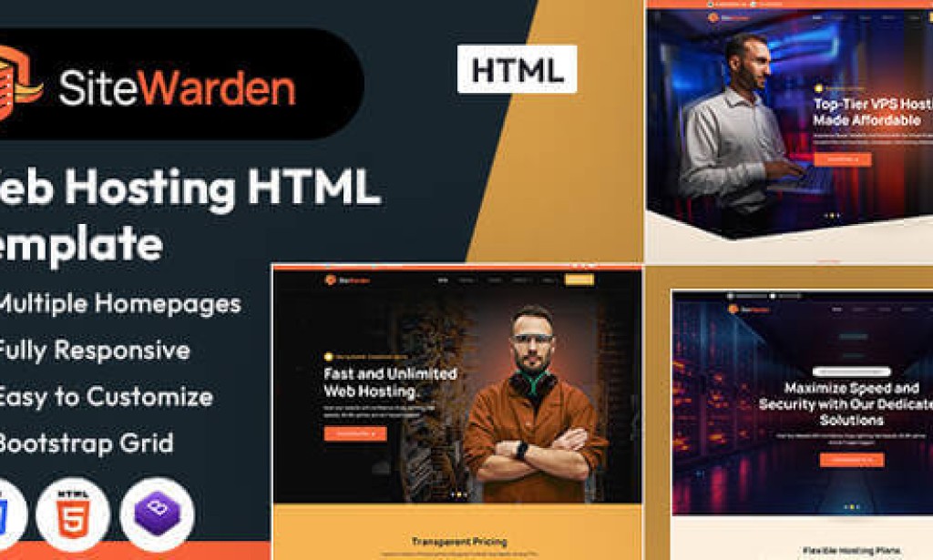 SiteWarden – Web Hosting HTML Template