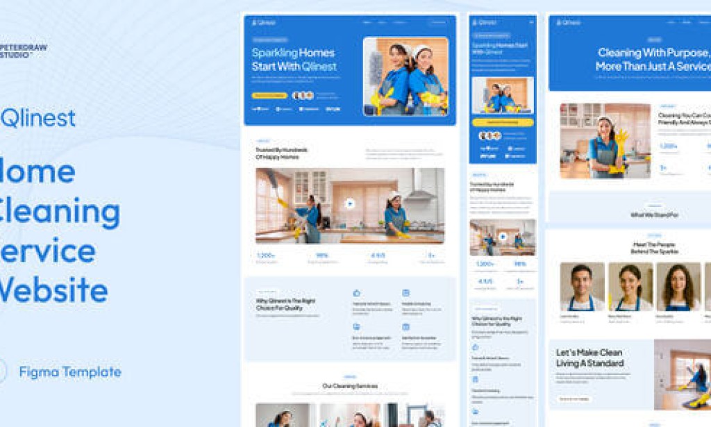 Qlinest – Home Cleaning Service Website HTML Template