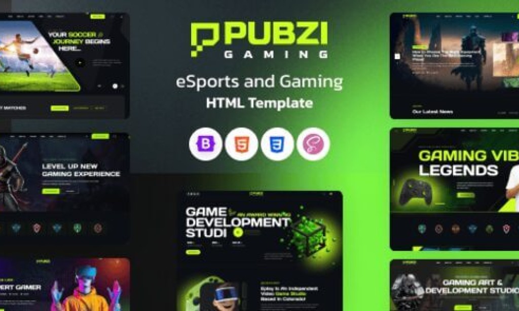Pubzi – eSports and Gaming HTML Template