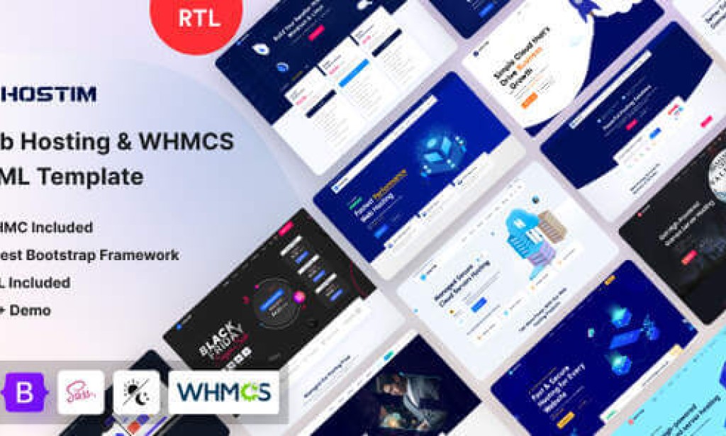 Hostim v4.0.0 – Web Hosting Services HTML Template with WHMCS Free