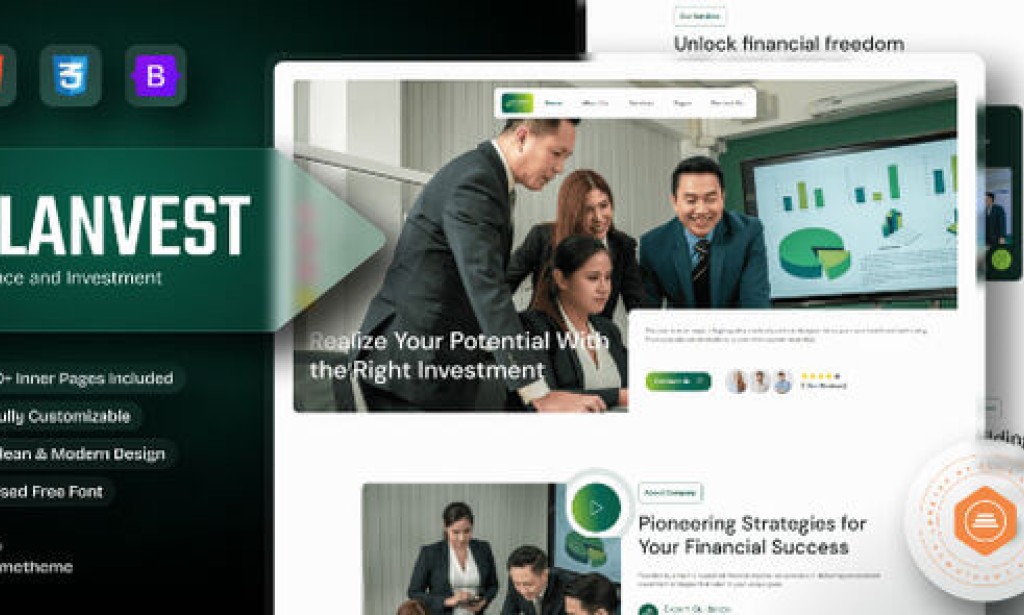 Plantvest – Finance & Investment HTML Template