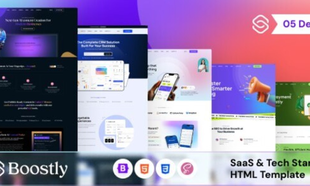 Boostly – SaaS & Tech Startup HTML Template