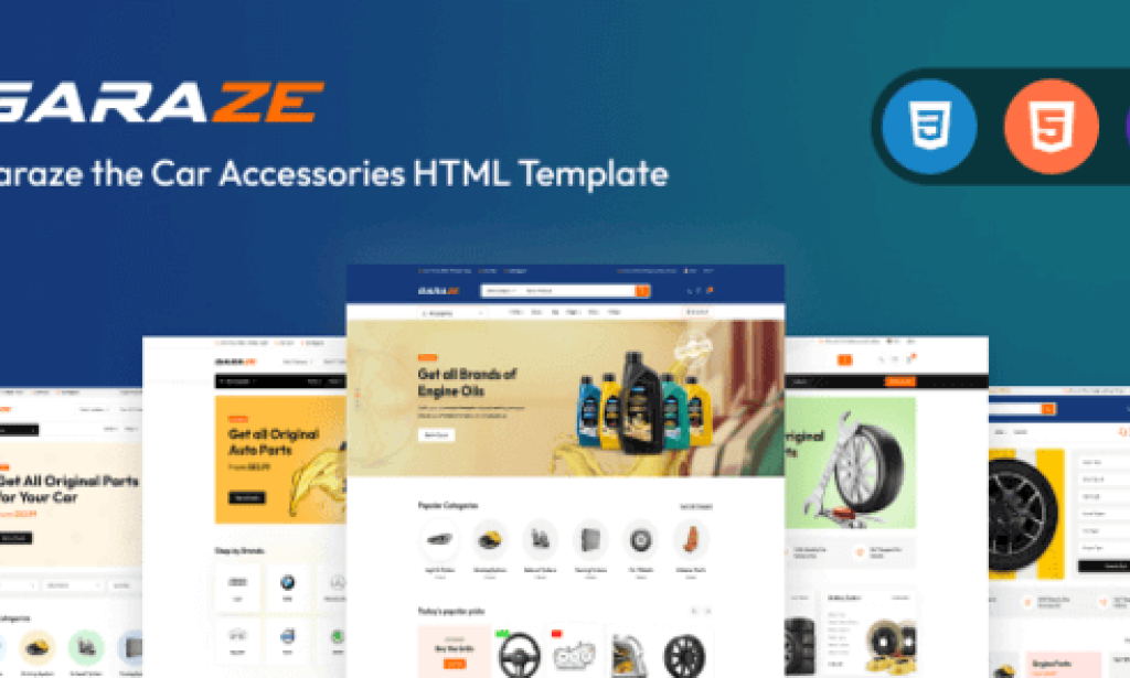 Garaze – Car Accessories HTML Template