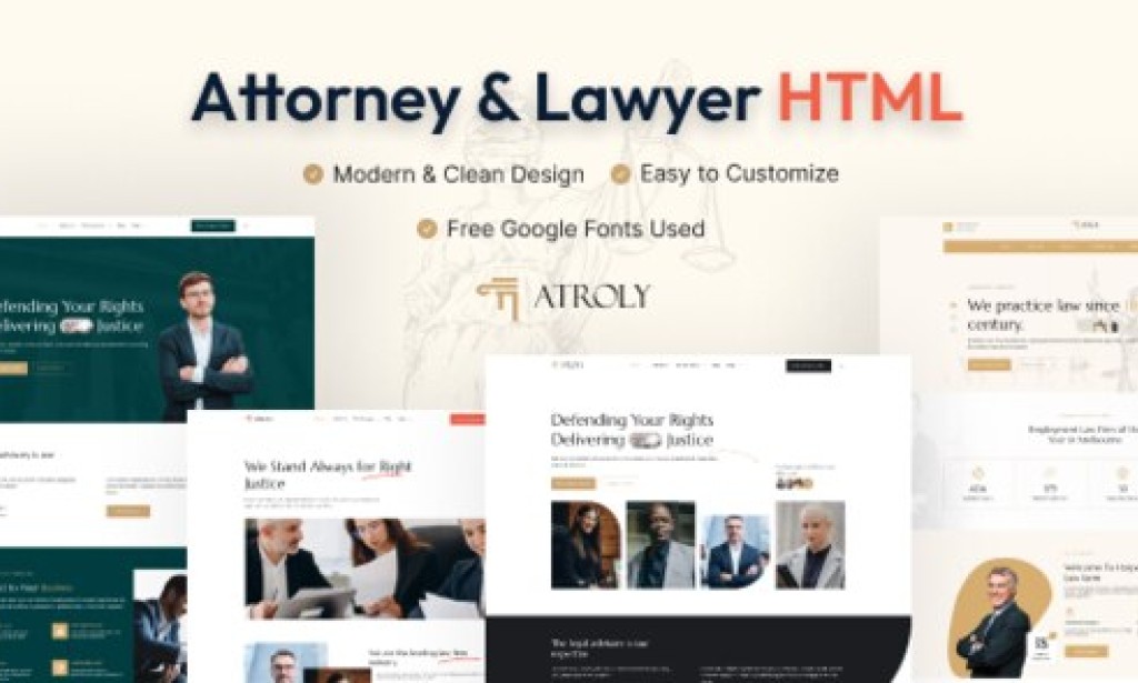 Atroly – Attorney & Lawyer HTML Template