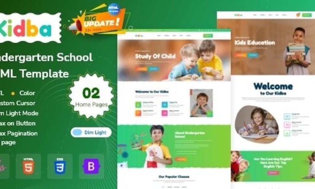 Kidba – Online Education | Kids Education HTML Template