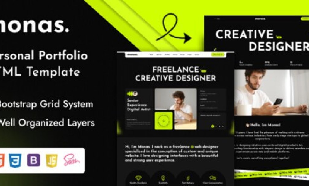 Monas – Personal Portfolio HTML Template