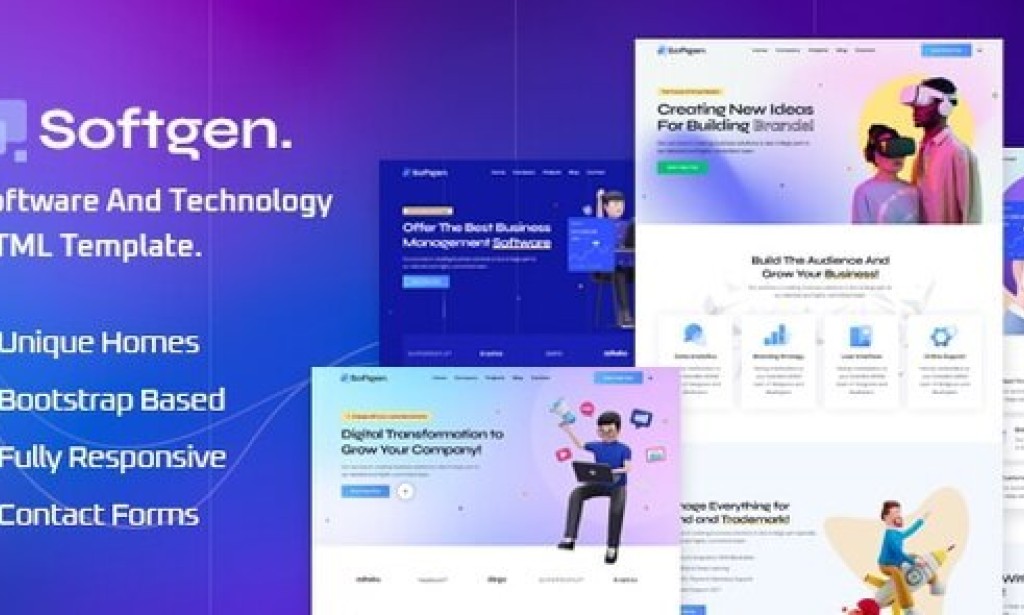 Softgen – Software & Technology HTML Template