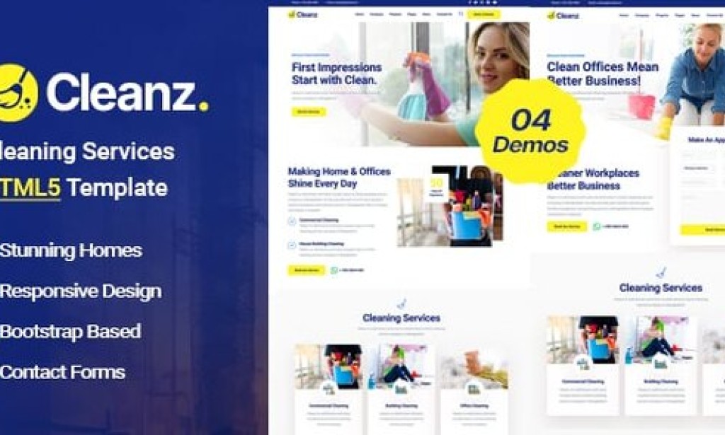 Cleanz – Cleaning Service HTML Template